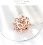 Simplicity Flower Crystal Brooches Pins for Women Wedding Bridal Decorations
