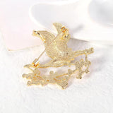 Flying Crane Wintersweet Drip Flower Brooch