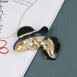 Crystal & Pearl Beauty Head Brooches for Women Girl Pin Accessories