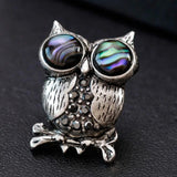 Natural Shell Owl Brooches For Men Vintage Wedding Christmas Hat Accessory