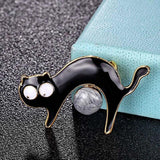 Lovely Cat Shape Enamel Brooches - Clothes Scarf Backpack Pin