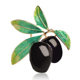 Enamel Cherry Brooches Men Alloy Plants Banquet Party Brooch