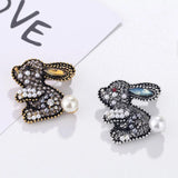 Women's Rabbit Jackets Brooch Bunny Letter Decoration for Christmas