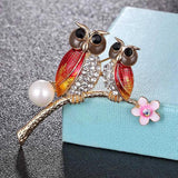 Enamel Owl Brooches for Men, Christmas Pearl Scarf Pins, Nice Hats Jewellery