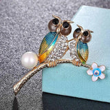 Enamel Owl Brooches for Men, Christmas Pearl Scarf Pins, Nice Hats Jewellery