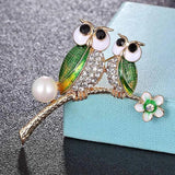 Enamel Owl Brooches for Men, Christmas Pearl Scarf Pins, Nice Hats Jewellery