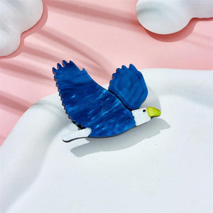 Acrylic Cartoon Eagle Brooches for Kids Unisex Pins Badges Christmas Jewelry