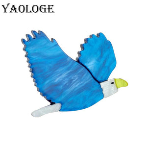 Acrylic Cartoon Eagle Brooches for Kids Unisex Pins Badges Christmas Jewelry