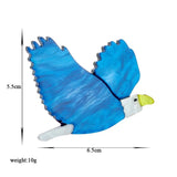 Acrylic Cartoon Eagle Brooches for Kids Unisex Pins Badges Christmas Jewelry