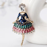 Zlxgirl Dance Girl Brooch Alloy Women's Party Banquet Brooch