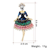 Zlxgirl Dance Girl Brooch Alloy Women's Party Banquet Brooch