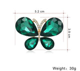 Butterfly Women Crystal Brooch Decoration Insect Badges Brooches Pin