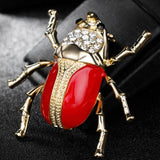 Enamel Red Insect Brooch Pins For Women Men