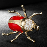 Enamel Red Insect Brooch Pins For Women Men