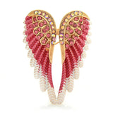 Sparkling Rhinestone Angel Wings Brooch Pin Gift Jewelry