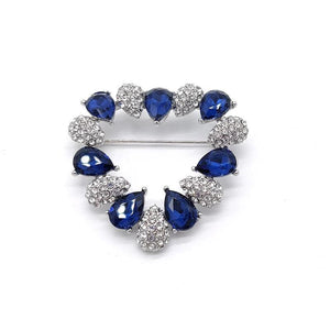 Zircon Glass Flower Brooch Coat Sweater Brooch Silk Scarf Buckle