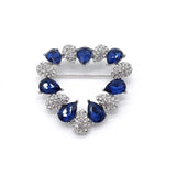 Zircon Glass Flower Brooch Coat Sweater Brooch Silk Scarf Buckle