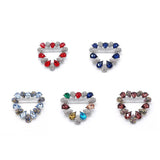 Zircon Glass Flower Brooch Coat Sweater Brooch Silk Scarf Buckle