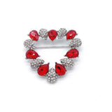Zircon Glass Flower Brooch Coat Sweater Brooch Silk Scarf Buckle