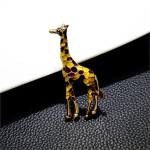 Enamel Giraffe Brooches Animal Pin