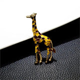 Enamel Giraffe Brooches Animal Pin