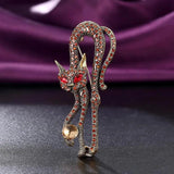 Vintage Rhinestone Cat Brooches for Women, Punk Scarf Pins