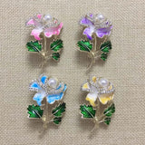 Pearl Rose Flower Brooch Women's Hijab Pin Wedding Scarf Accessory