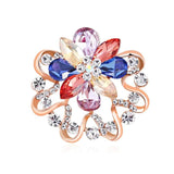 Rhinestone Crystal Flower Brooch Pin Scarf Clip AH163