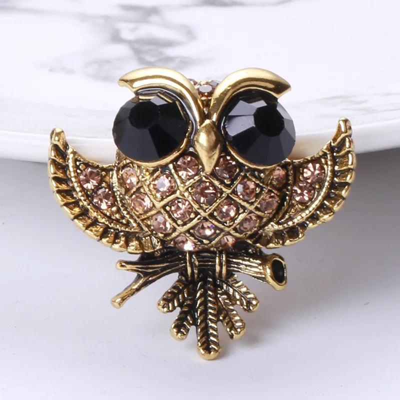 Retro Owl Brooch Female Cardigan Pin Sweater Coat Accessories