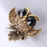 Retro Owl Brooch Female Cardigan Pin Sweater Coat Accessories