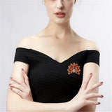 Colorful Enamel Peacock Opening Brooch Women Men Jewelry