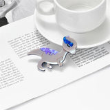 Lovely Dinosaur Brooches for Women Acrylic Material Cartoon Animal Jewelry