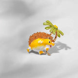 Funny Winter Hedgehog Brooch Daisy luxe Brooches