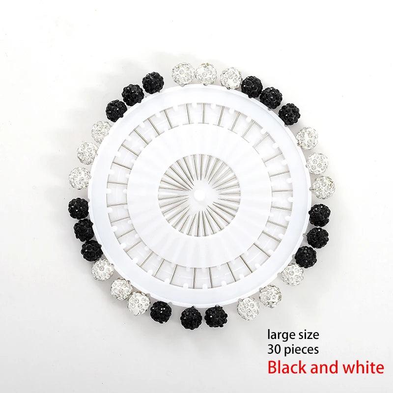 Crystal Rhinestone Clip Scarf Pin Collar Button Women Shawl Accessory