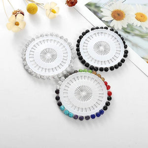 Crystal Rhinestone Clip Scarf Pin Collar Button Women Shawl Accessory