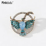 Vintage Crystal Bird Brooch Rhinestone Pin