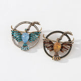 Vintage Crystal Bird Brooch Rhinestone Pin