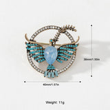 Vintage Crystal Bird Brooch Rhinestone Pin