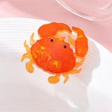 Sweet Orange Crab Brooch Acrylic Material Funny Cartoon