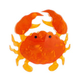 Sweet Orange Crab Brooch Acrylic Material Funny Cartoon