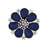 Crystal Flower Brooch Hollowed Out Stamen Silk Scarf Button Corsage