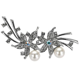 Pearl Starfish Flower Bow Shape Brooch Party Gift For Women