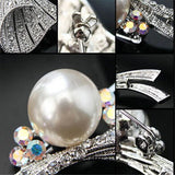 Pearl Starfish Flower Bow Shape Brooch Party Gift For Women