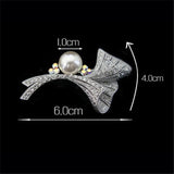Pearl Starfish Flower Bow Shape Brooch Party Gift For Women