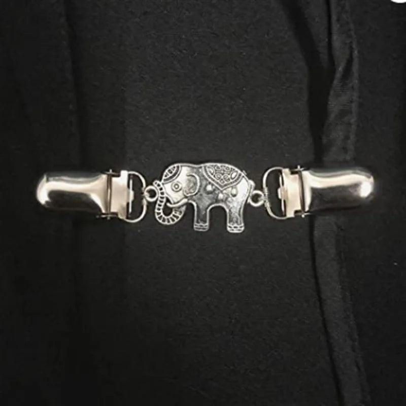 Vintage Elephant Duckbill Brooch Pin Retro Hand Forged Buckle Jewelry