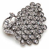 Vintage Peacock Crystal Brooch for Women