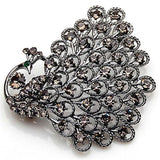 Vintage Peacock Crystal Brooch for Women