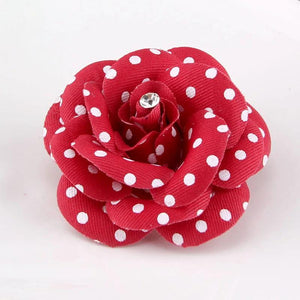 Wool Camellia Flower Brooch Pin Bow Necktie Set