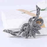 High-Grade American Set Auger Plant Brooch Pin for Women's Clothing