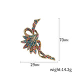 High-Grade American Set Auger Plant Brooch Pin for Women's Clothing